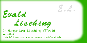 evald lisching business card